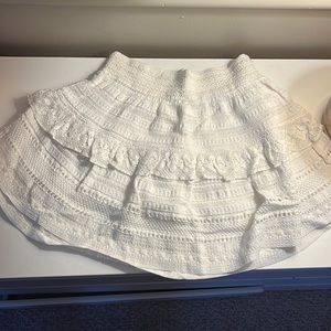 Aerie White Mini Ruffle Skirt Size XS NWT